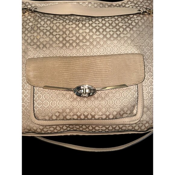 Coach Madison Hobo 27906 Pearlescent OP Art Canvas Convertible Shoulder Bag NWT - Picture 7 of 10